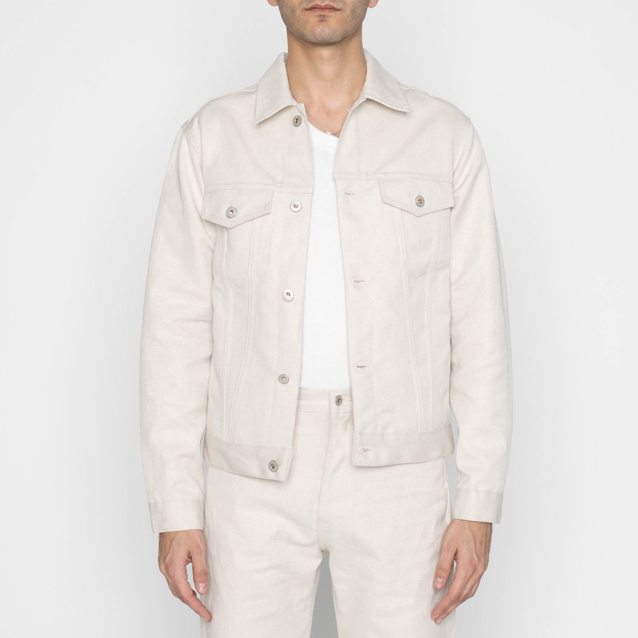 Denim Jacket - Tabi Selvedge - Off White – Naked & Famous Denim NYC