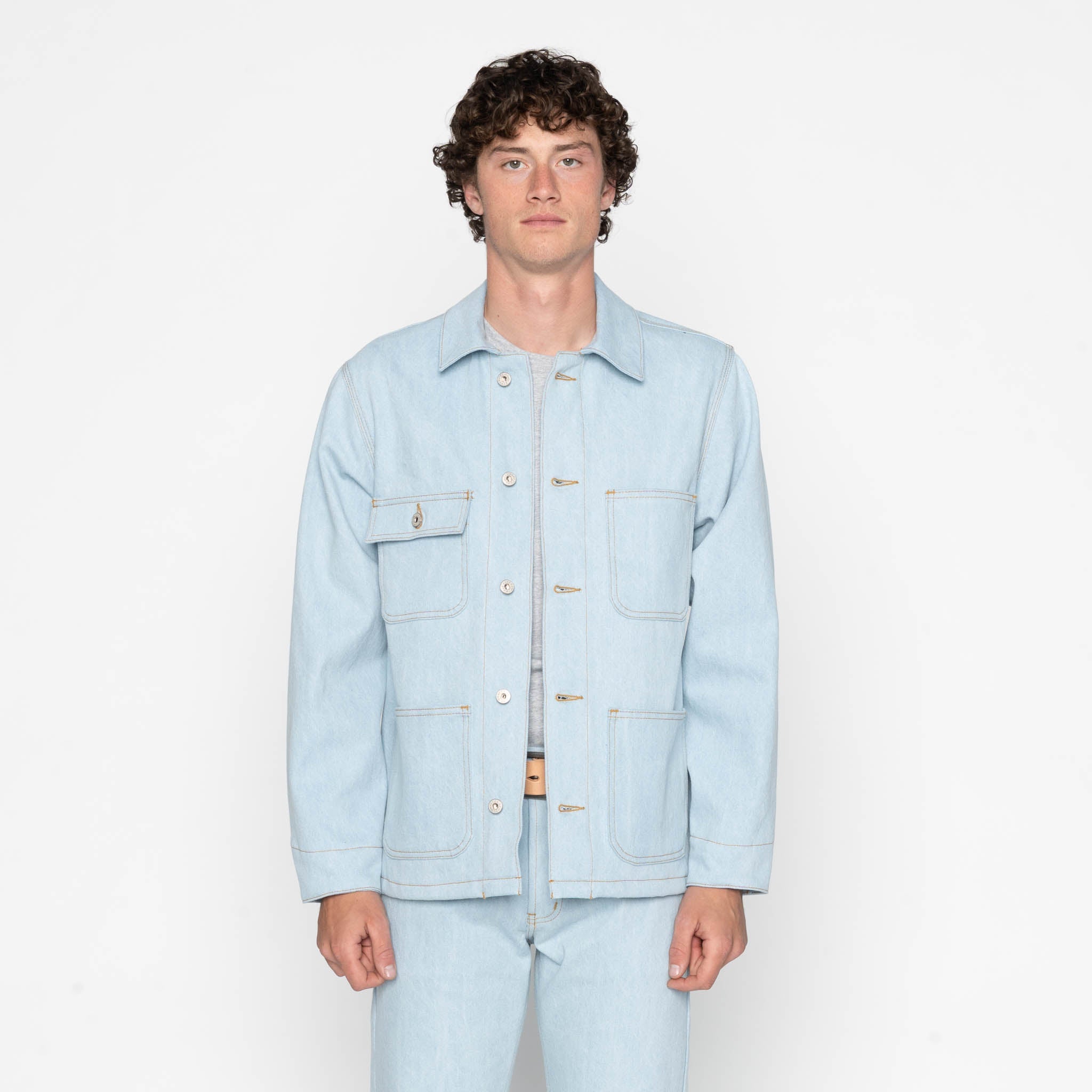 Chore Coat - Secret Agent Denim - Bleach Blue by Naked & Famous Denim