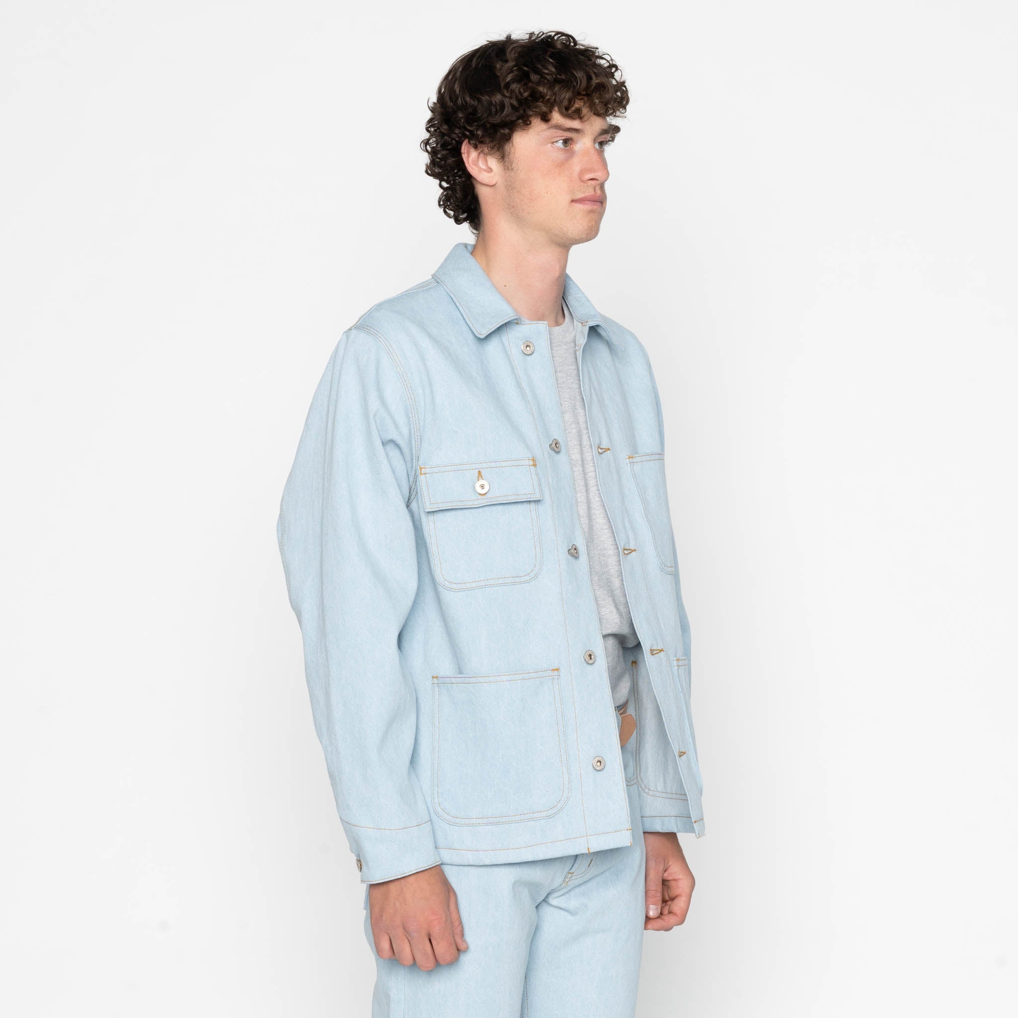 Chore Coat - Secret Agent Denim - Bleach Blue by Naked & Famous Denim