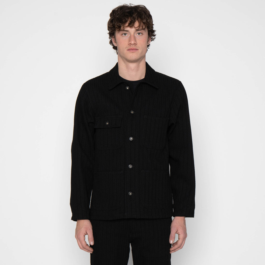 Chore Coat - Black Sugiaya by Naked & Famous Denim