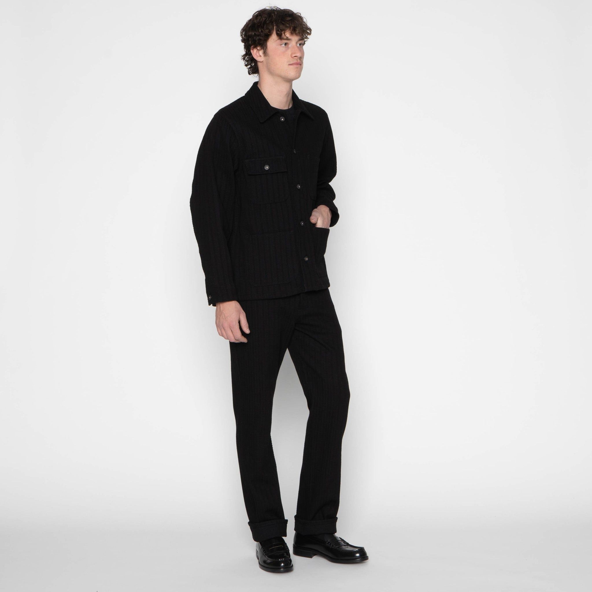 Chore Coat - Black Sugiaya by Naked & Famous Denim