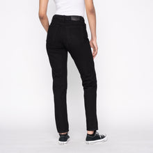 Load image into Gallery viewer, Women&#39;s - Max - Solid Black Selvedge | Naked &amp; Famous Denim
