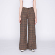 Load image into Gallery viewer, Wide Leg Trouser - Triple Yarn Twist Brushed Tweed - Desert Sunset
