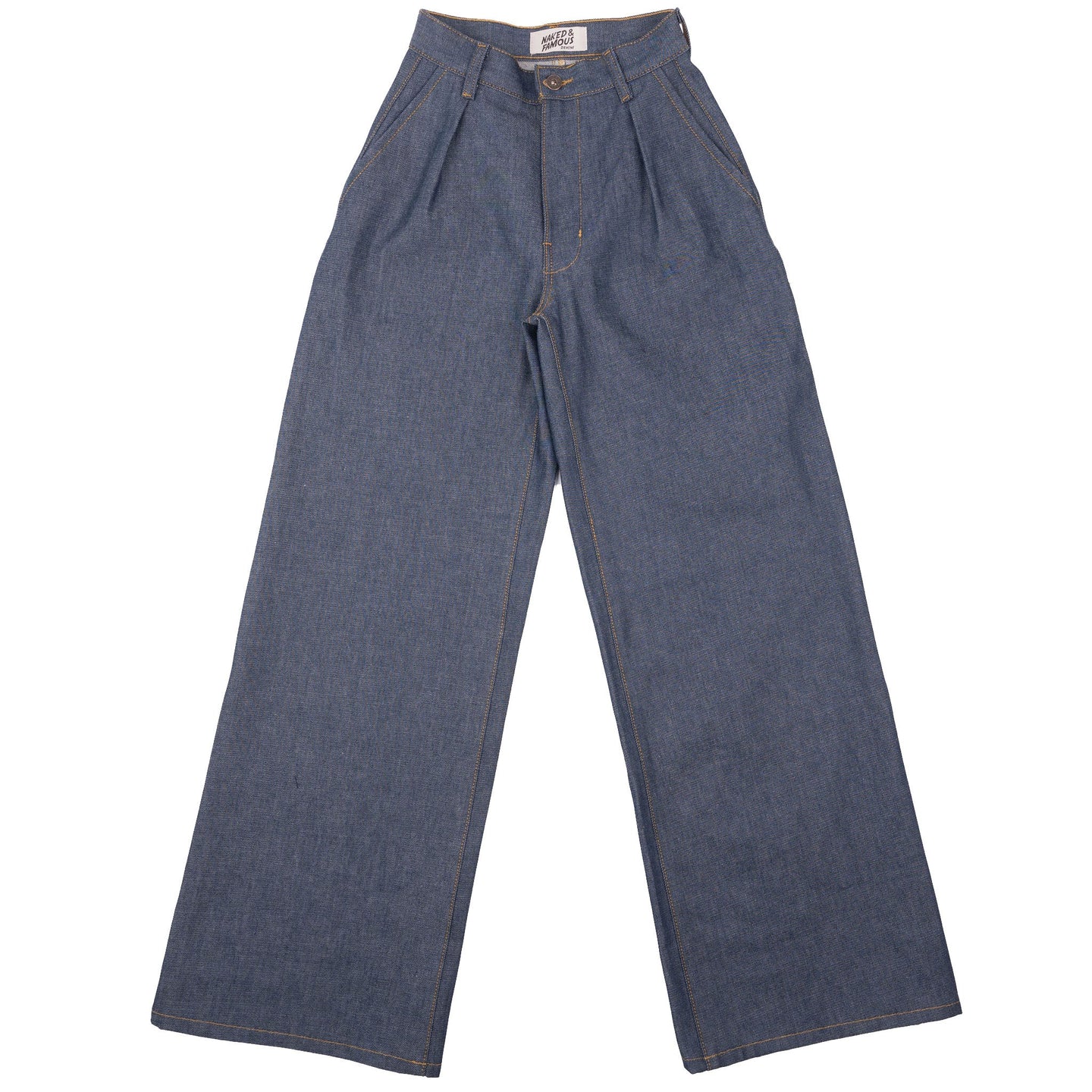 Wide Leg Trouser  - Natural Indigo - Indigo by Naked & Famous Denim