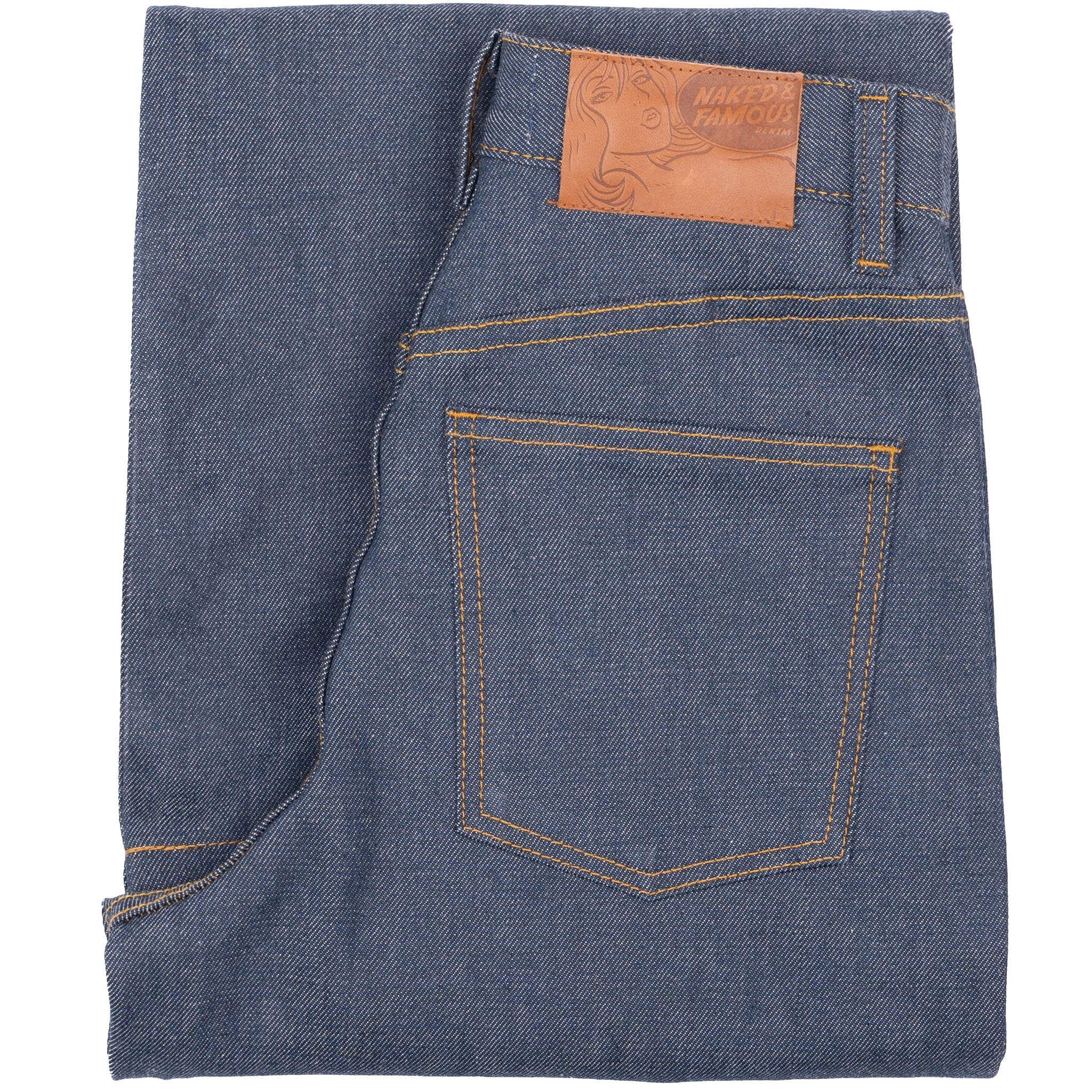 Wide Wild West  - Natural Indigo - Indigo by Naked & Famous Denim
