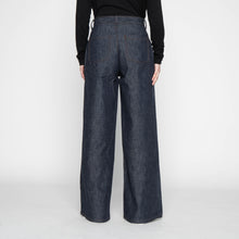 Load image into Gallery viewer, Wide Leg Trouser - 10oz Rinsed Denim - Indigo by Naked &amp; Famous Denim
