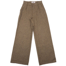 Load image into Gallery viewer, Wide Leg Trouser - Herringbone Triple Twist - Forest by Naked &amp; Famous Denim
