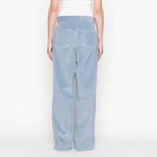 Load image into Gallery viewer, Wide Leg Trouser - Faded Corduroy Organique - Pale Indigo by Naked &amp; Famous Denim
