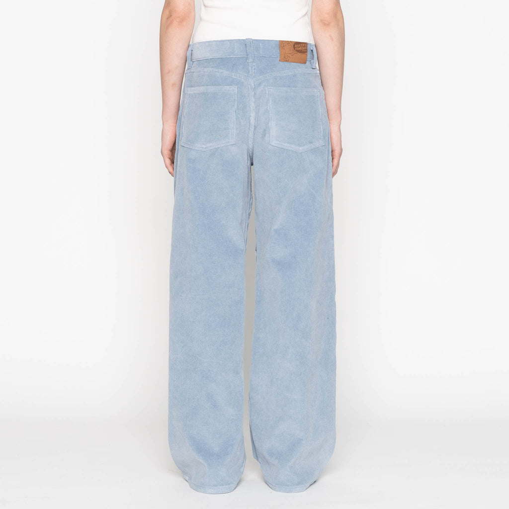Wide Wild West  - Organic Faded Corduroy - Pale Indigo by Naked & Famous Denim