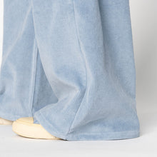 Load image into Gallery viewer, Wide Leg Trouser  - Organic Faded Corduroy - Indigo by Naked &amp; Famous Denim

