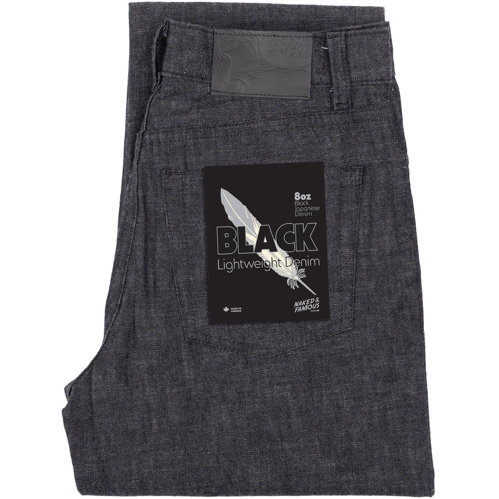 Bestie - Black Lightweight Denim - Black by Naked & Famous Denim