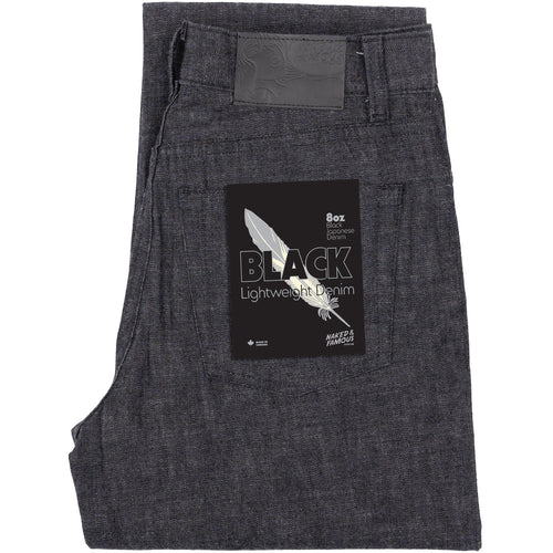 Bestie - Black Lightweight Denim - Black by Naked & Famous Denim