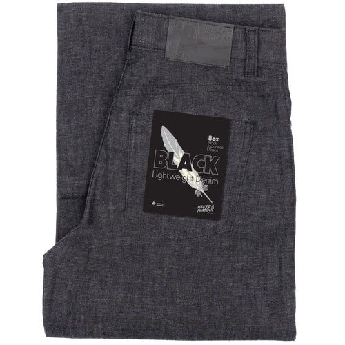 Wide Wild West  - Black Lightweight Denim - Black by Naked & Famous Denim
