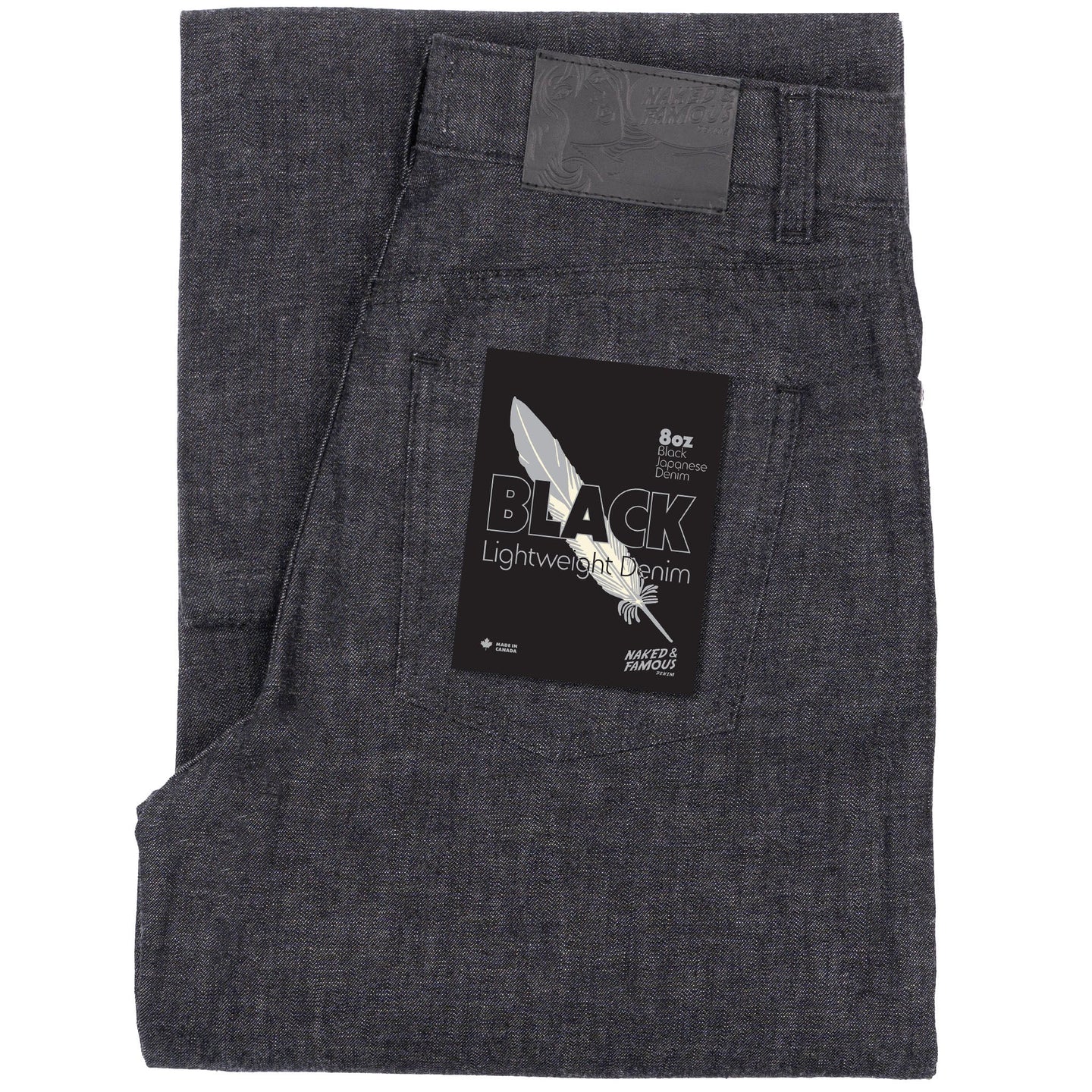 Wide Wild West  - Black Lightweight Denim - Black by Naked & Famous Denim