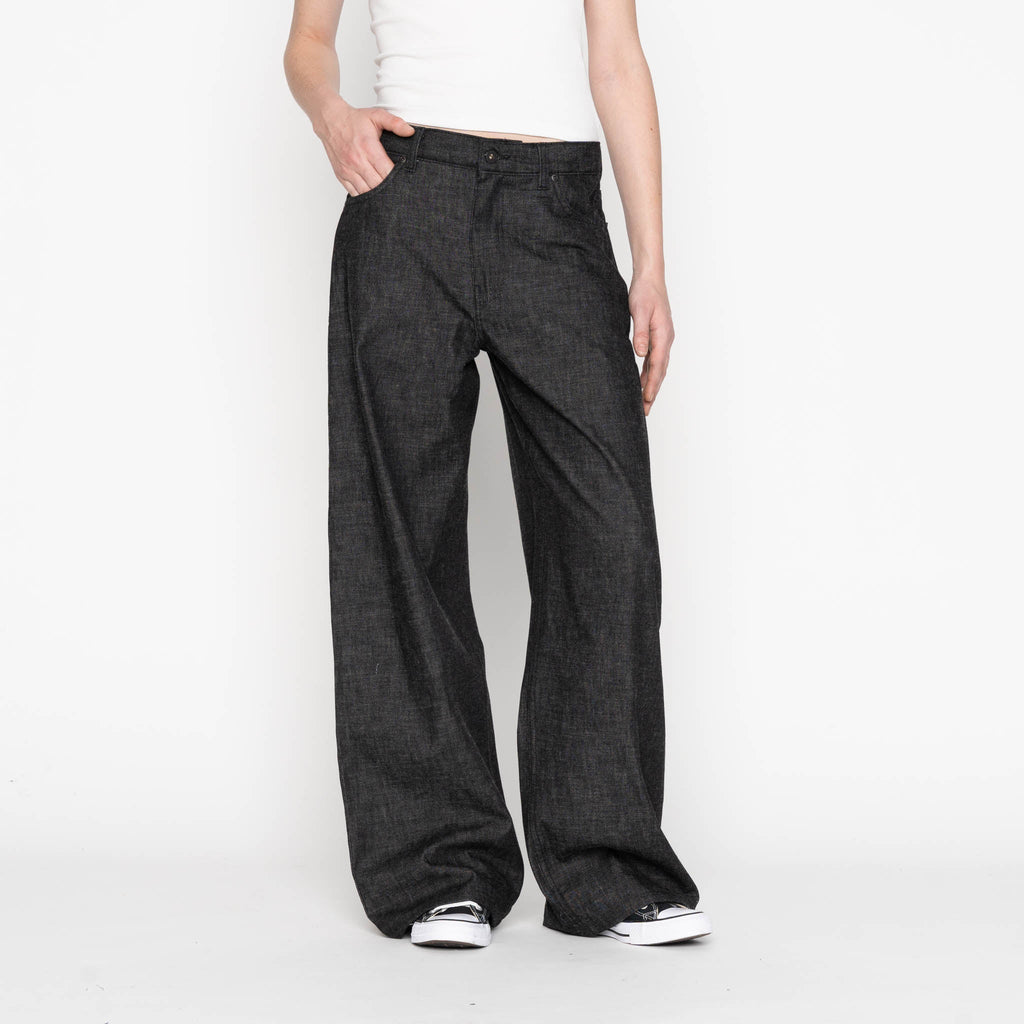 Wide Wild West  - Black Lightweight Denim - Black by Naked & Famous Denim