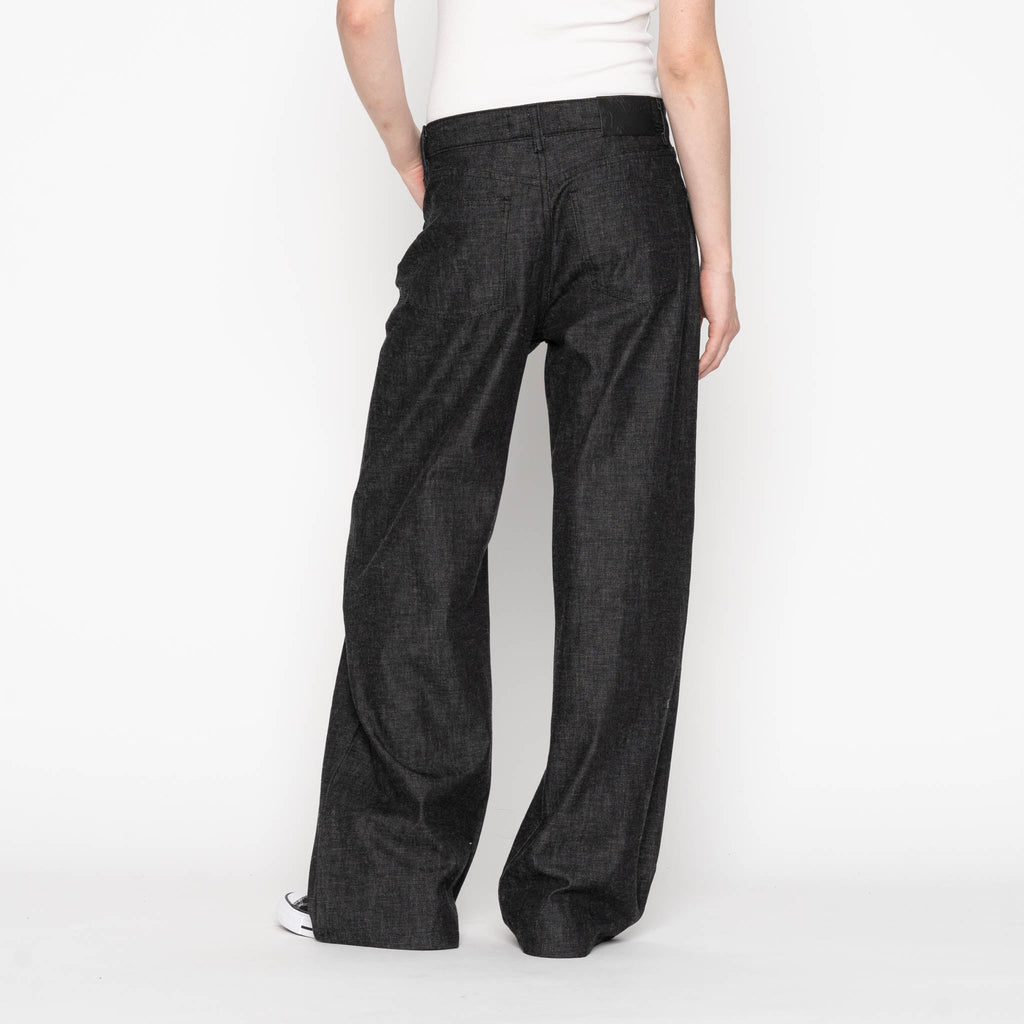 Wide Wild West  - Black Lightweight Denim - Black by Naked & Famous Denim