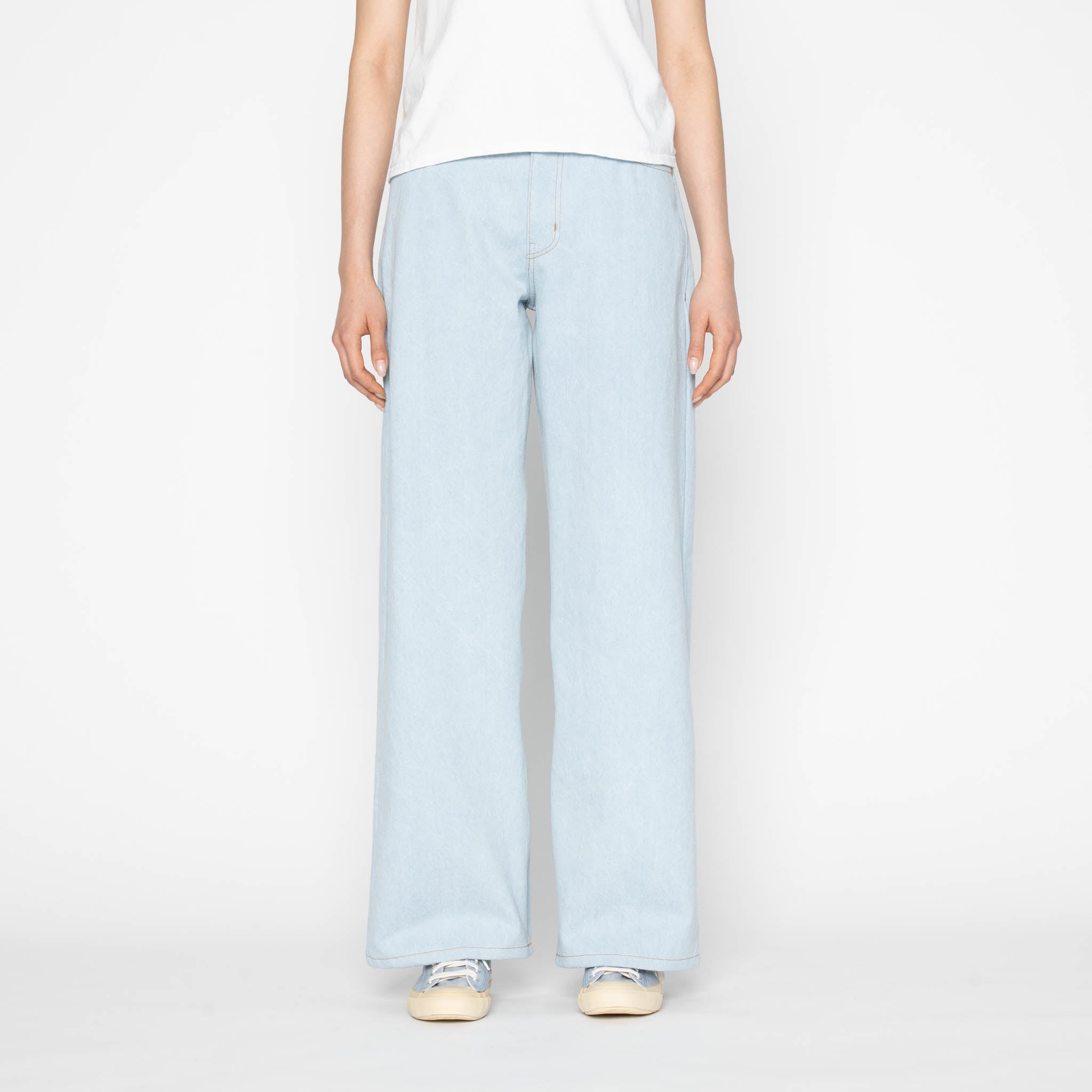 Wide Wild West - Secret Agent Denim - Bleach Blue by Naked & Famous Denim