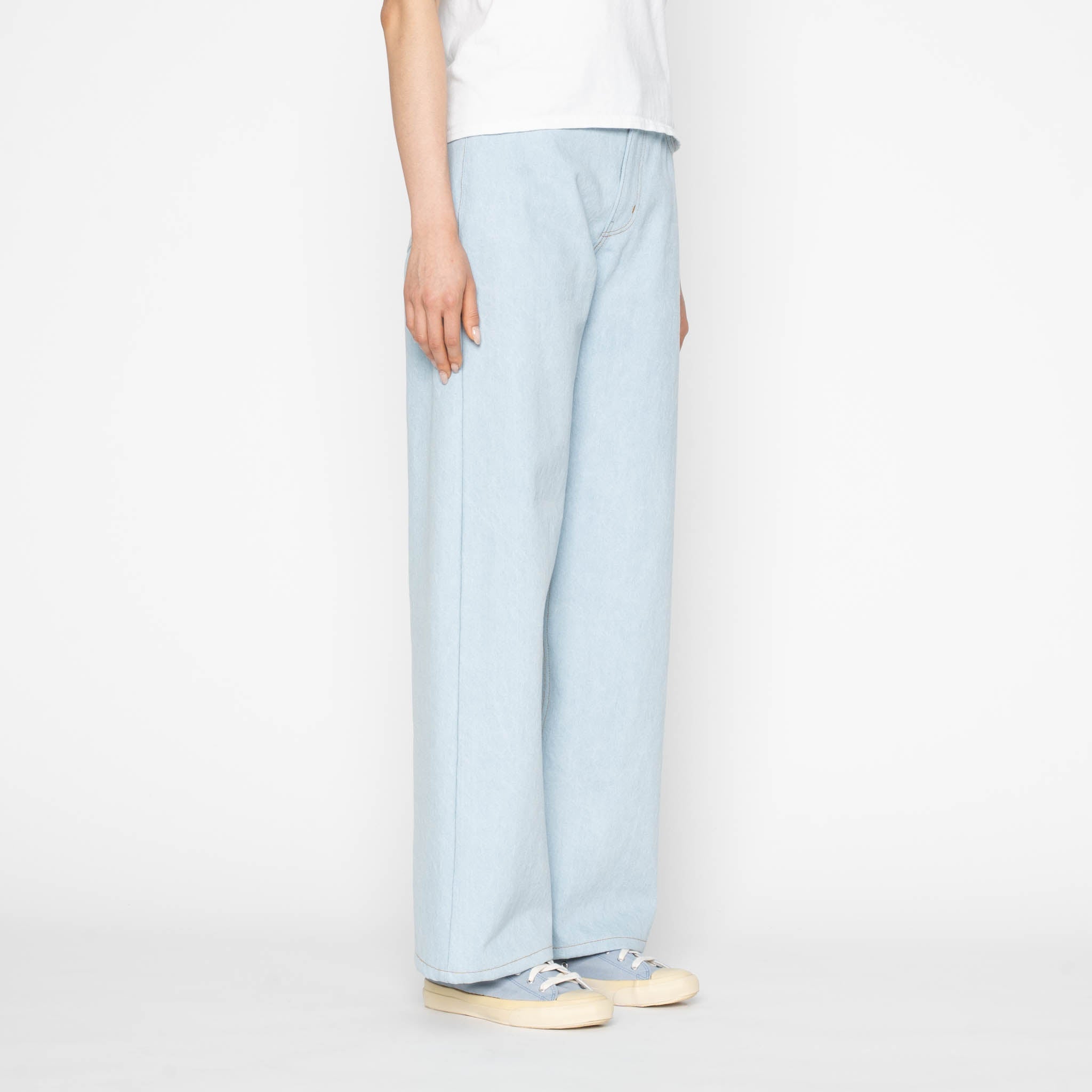 Wide Wild West - Secret Agent Denim - Bleach Blue by Naked & Famous Denim
