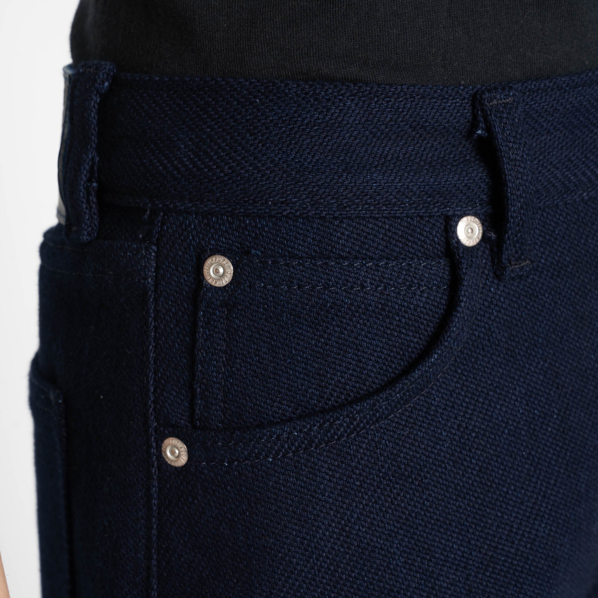 Wide Wild West - Maekake Dobby - Indigo by Naked & Famous Denim