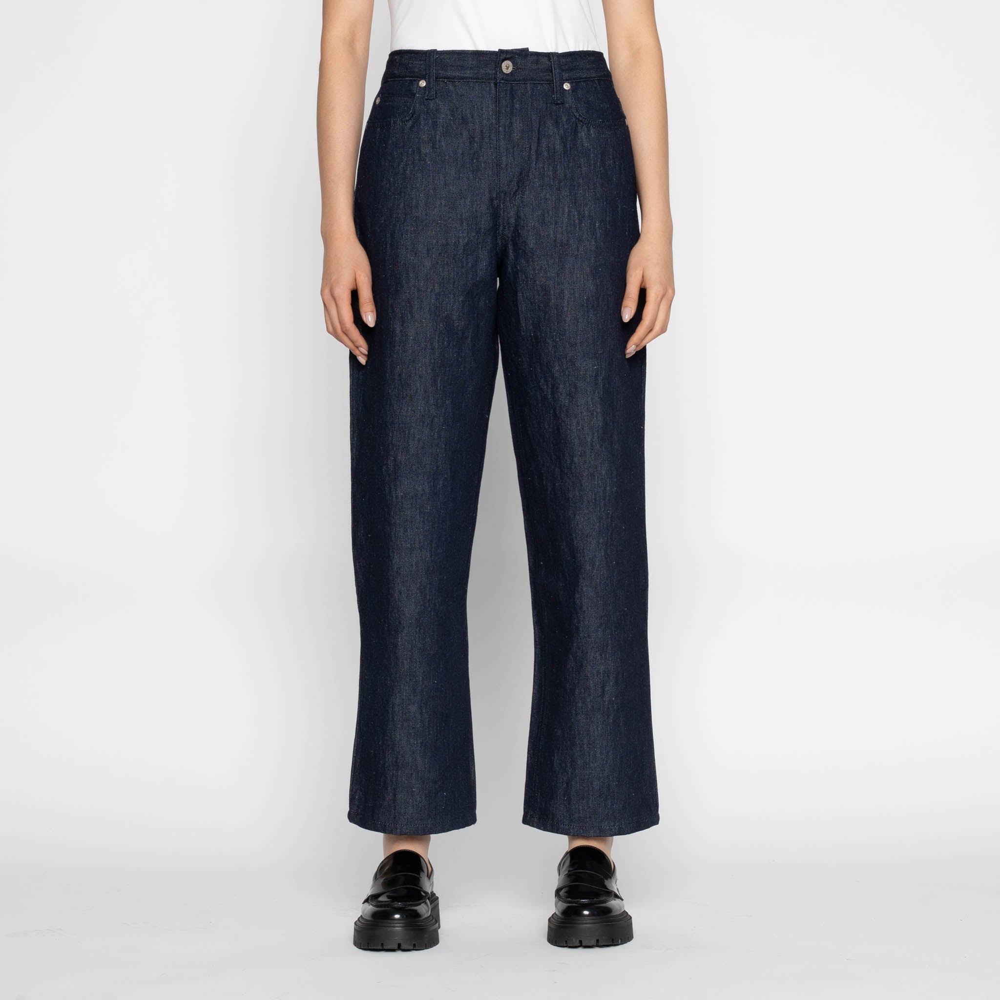 Bestie - Linen Blend Denim - Indigo by Naked & Famous Denim