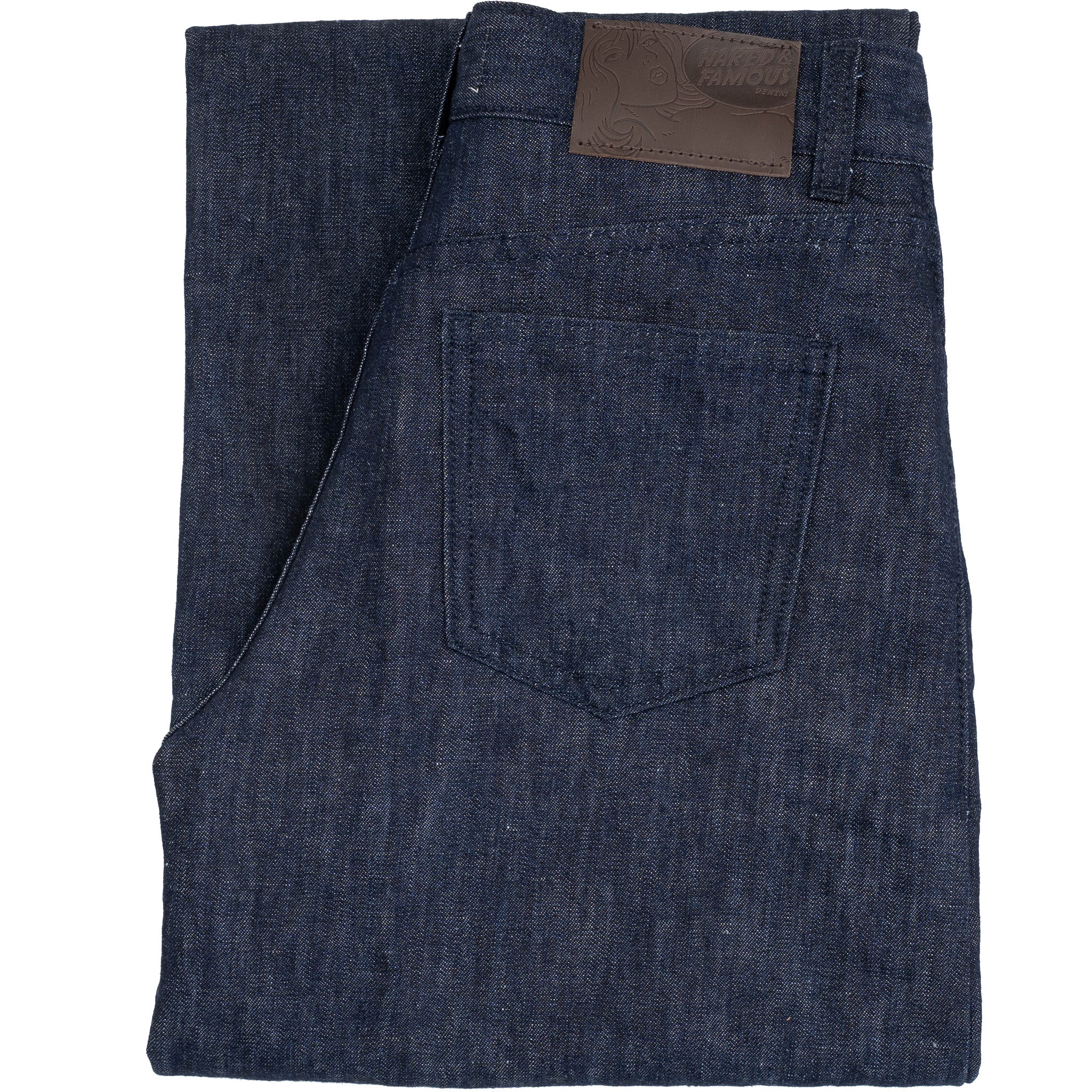 Wide Wild West - Linen Blend Denim - Indigo