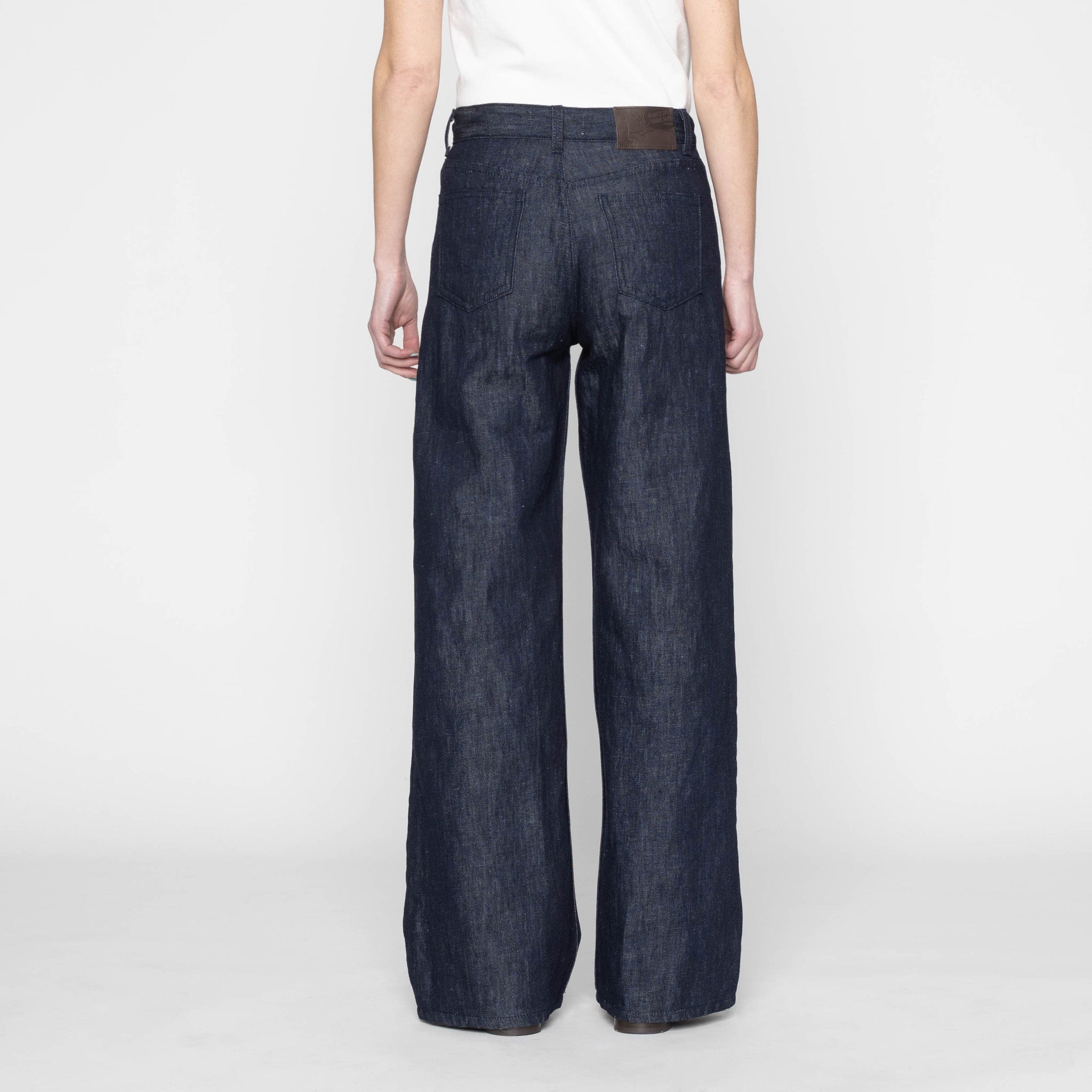 Wide Wild West - Linen Blend Denim - Indigo