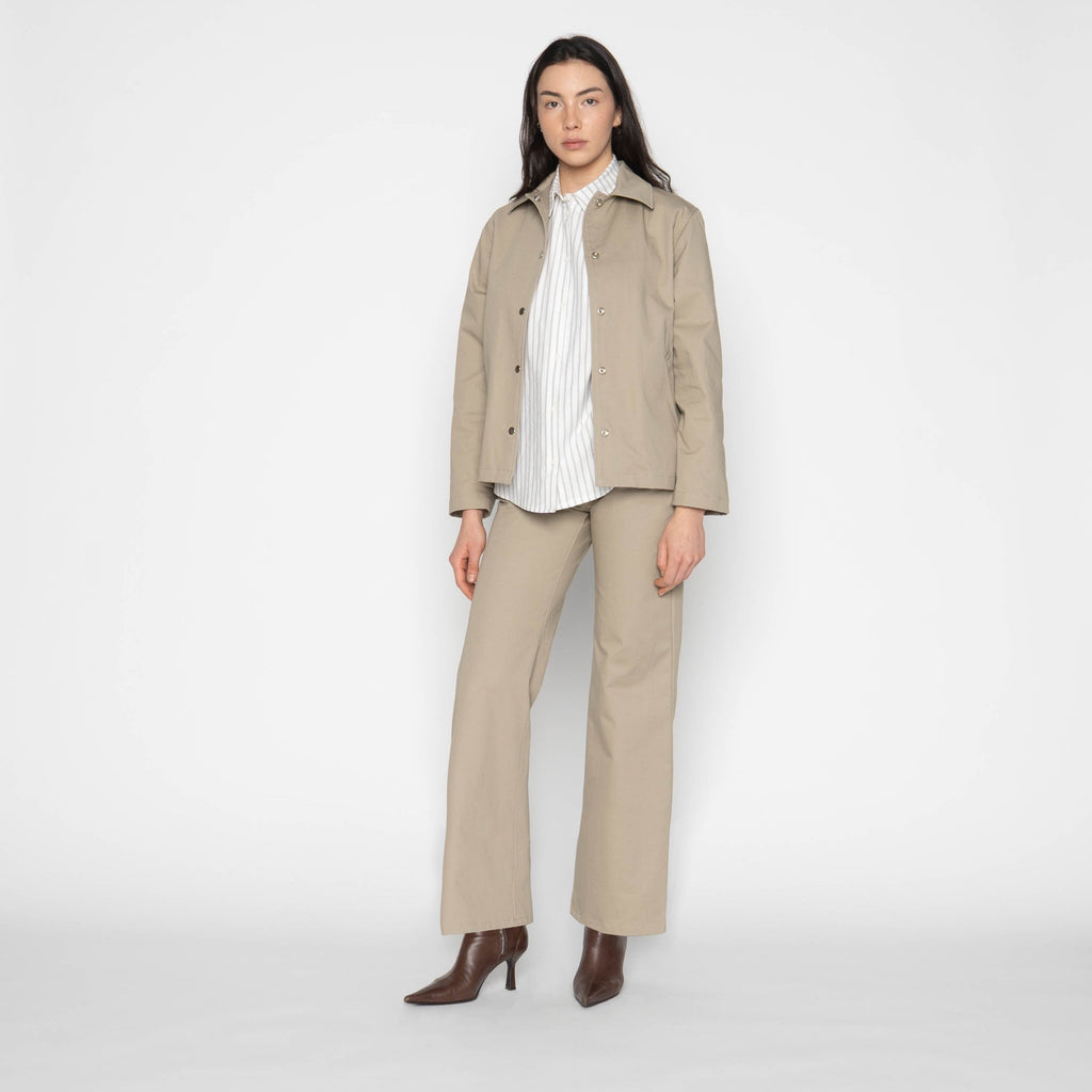 Maudie Flared - Vintage Chino Cloth - Greige by Naked & Famous Denim