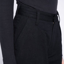 Load image into Gallery viewer, Wide Leg Trouser - Rinsed Oxford - Black
