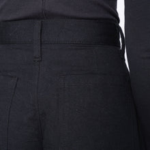 Load image into Gallery viewer, Wide Leg Trouser - Rinsed Oxford - Black
