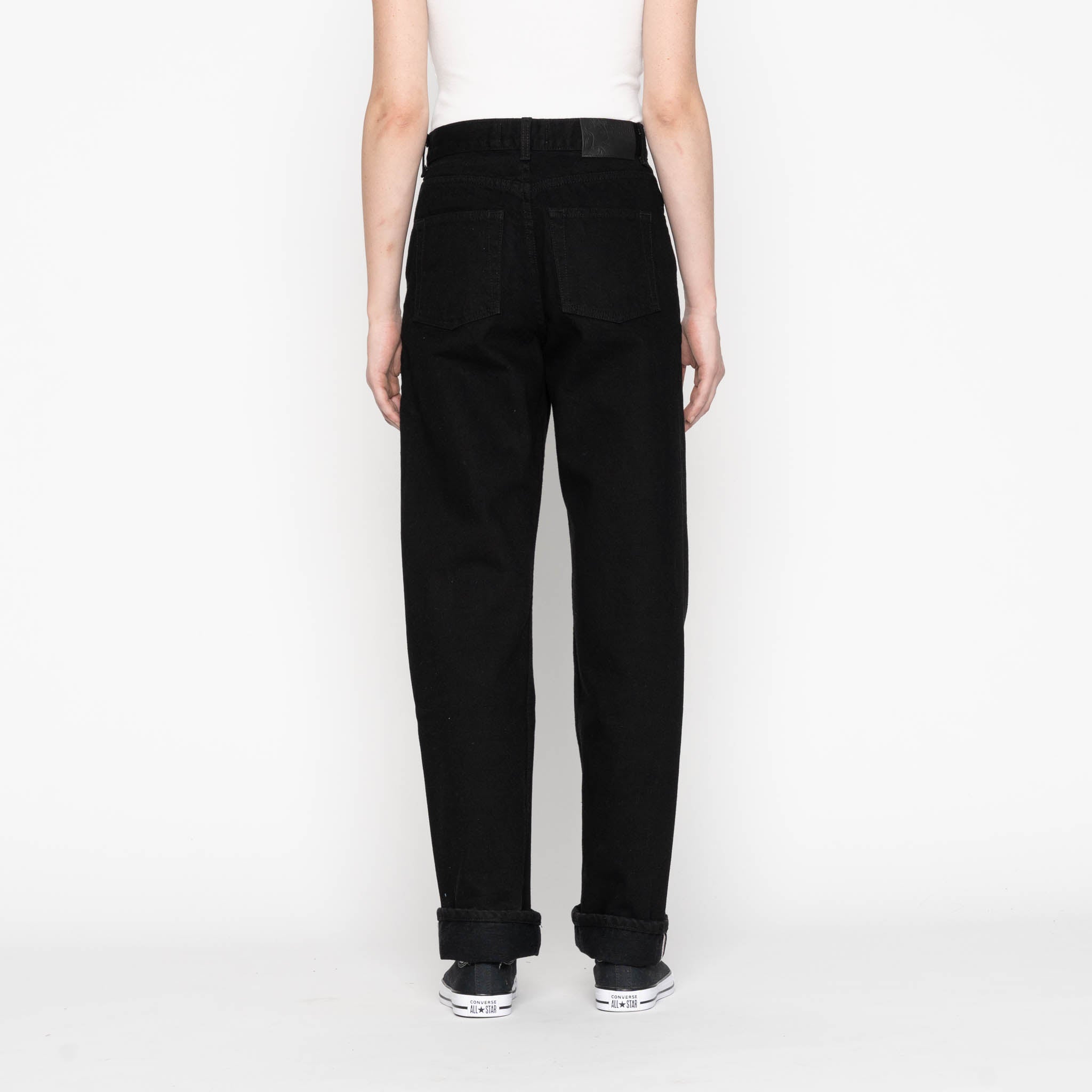 True Girl - Solid Black Selvedge Washed - Black by Naked & Famous Denim