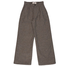 Load image into Gallery viewer, Wide Leg Trouser - Wool Multi Nep - Brown | Naked &amp; Famous Denim
