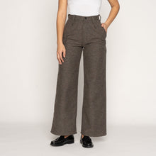 Load image into Gallery viewer, Wide Leg Trouser - Wool Multi Nep - Brown | Naked &amp; Famous Denim
