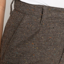 Load image into Gallery viewer, Wide Leg Trouser - Wool Multi Nep - Brown | Naked &amp; Famous Denim
