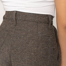 Load image into Gallery viewer, Wide Leg Trouser - Wool Multi Nep - Brown | Naked &amp; Famous Denim
