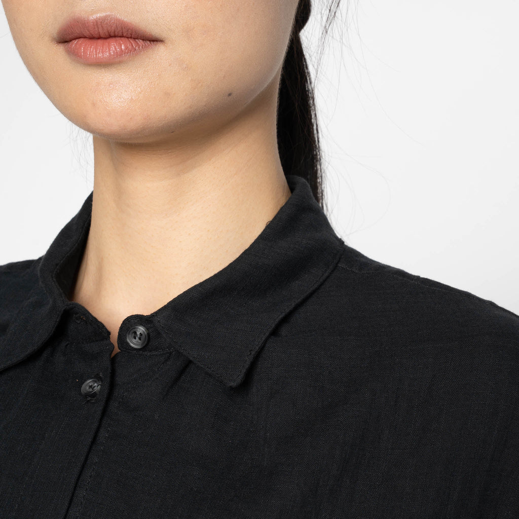 Billie Shirt - Double Weave Gauze - Black by Naked & Famous Denim