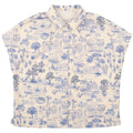 Billie Shirt - Linen Cats - Blue by Naked & Famous Denim