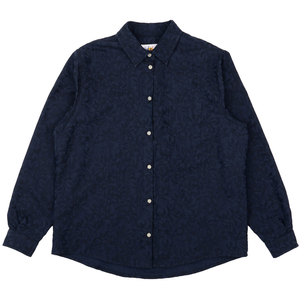 Judy Shirt - Jungle Jacquard- Navy by Naked & Famous Denim