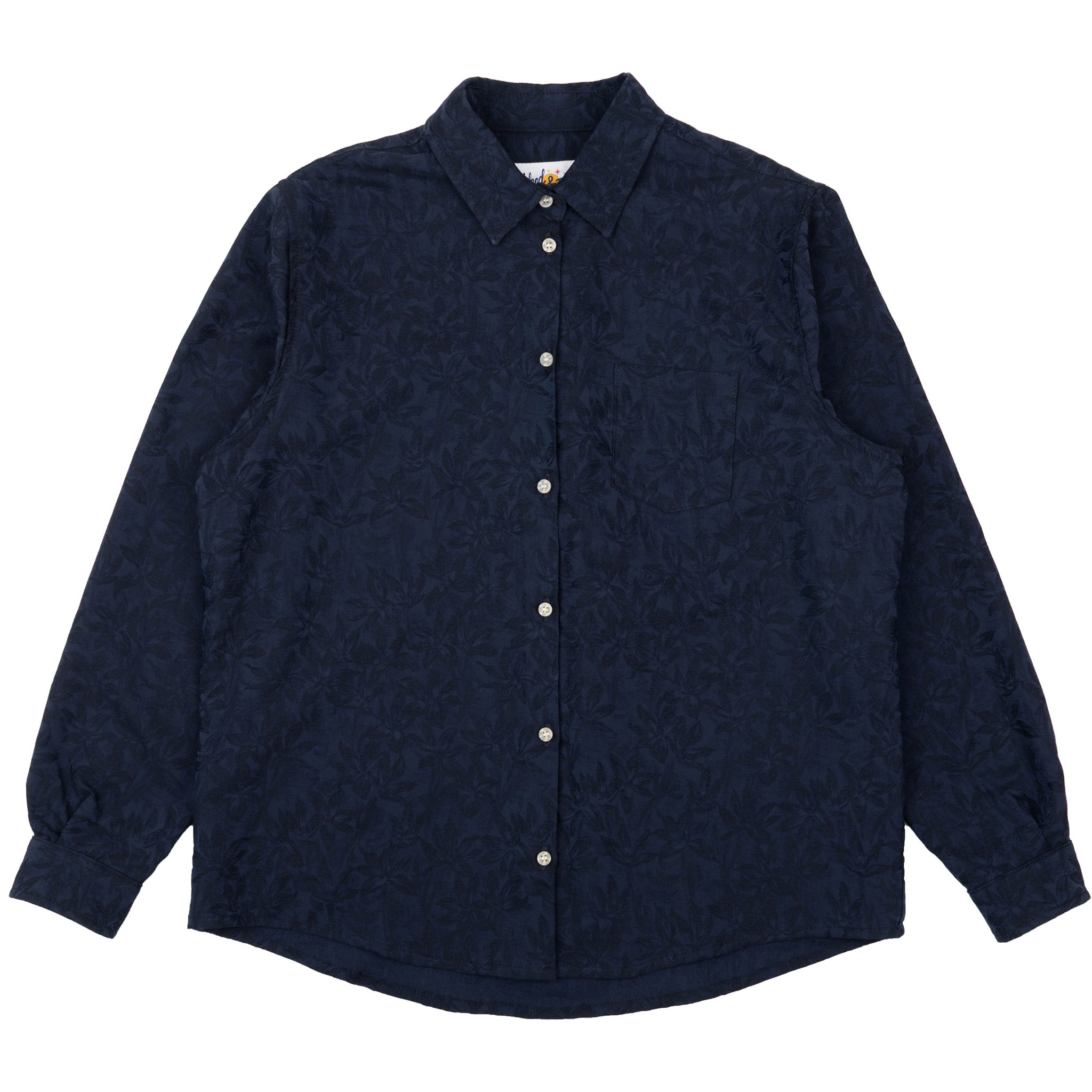 Judy Shirt - Jungle Jacquard- Navy by Naked & Famous Denim