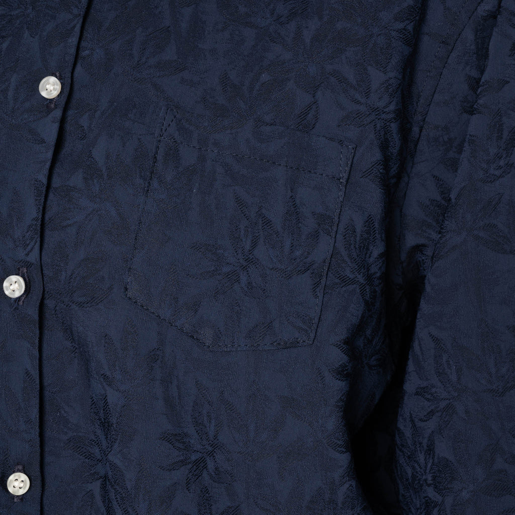 Judy Shirt - Jungle Jacquard- Navy by Naked & Famous Denim