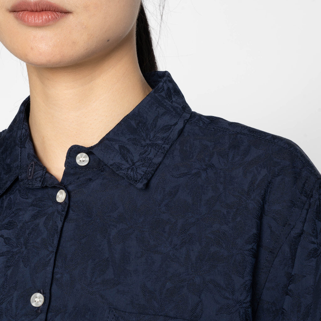 Judy Shirt - Jungle Jacquard- Navy by Naked & Famous Denim