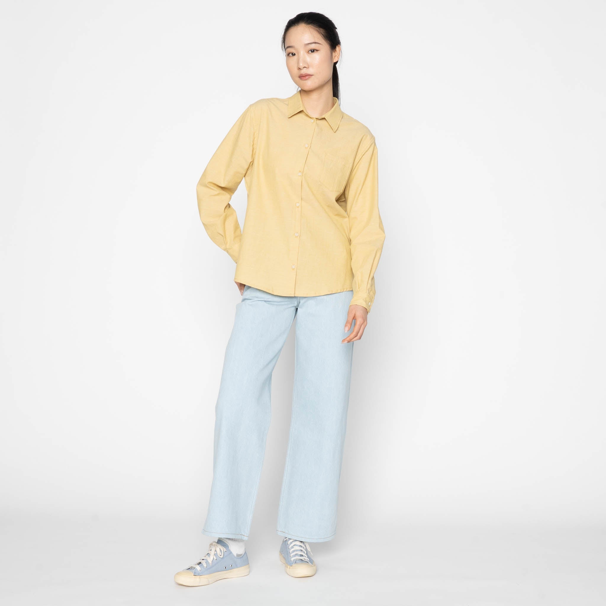 Judy Shirt- Selvedge Chambray - Yellow by Naked & Famous Denim