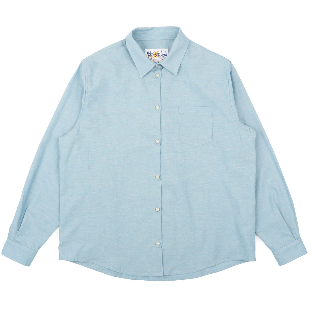 Judy Shirt - Selvedge Chambray - Pale Blue by Naked & Famous Denim