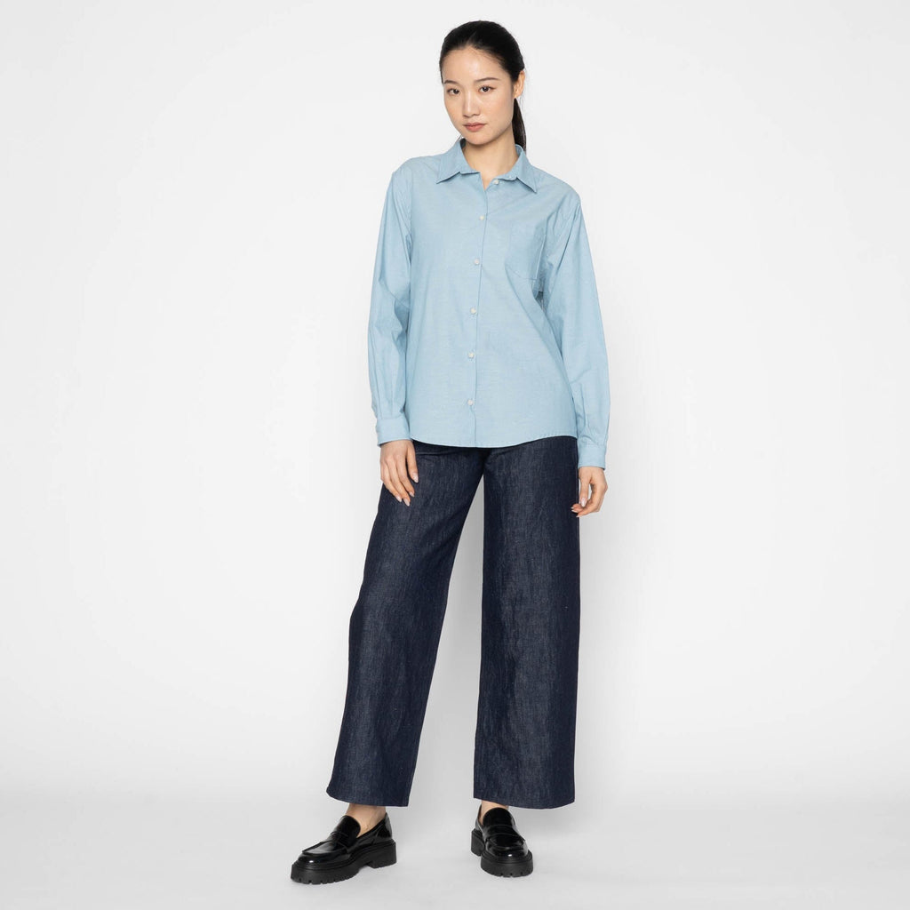 Judy Shirt - Selvedge Chambray - Pale Blue by Naked & Famous Denim