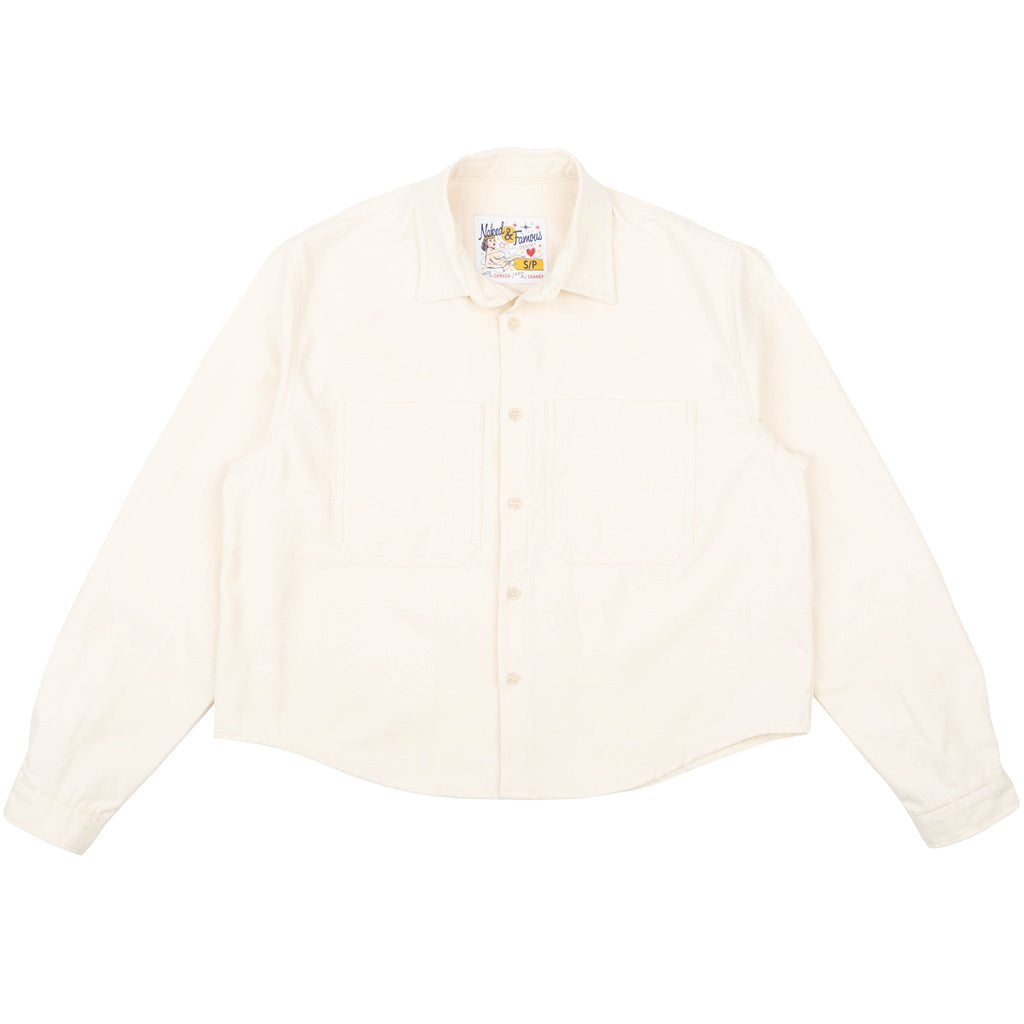 Princeton Shirt - Jacquard Denim - Ecru by Naked & Famous Denim