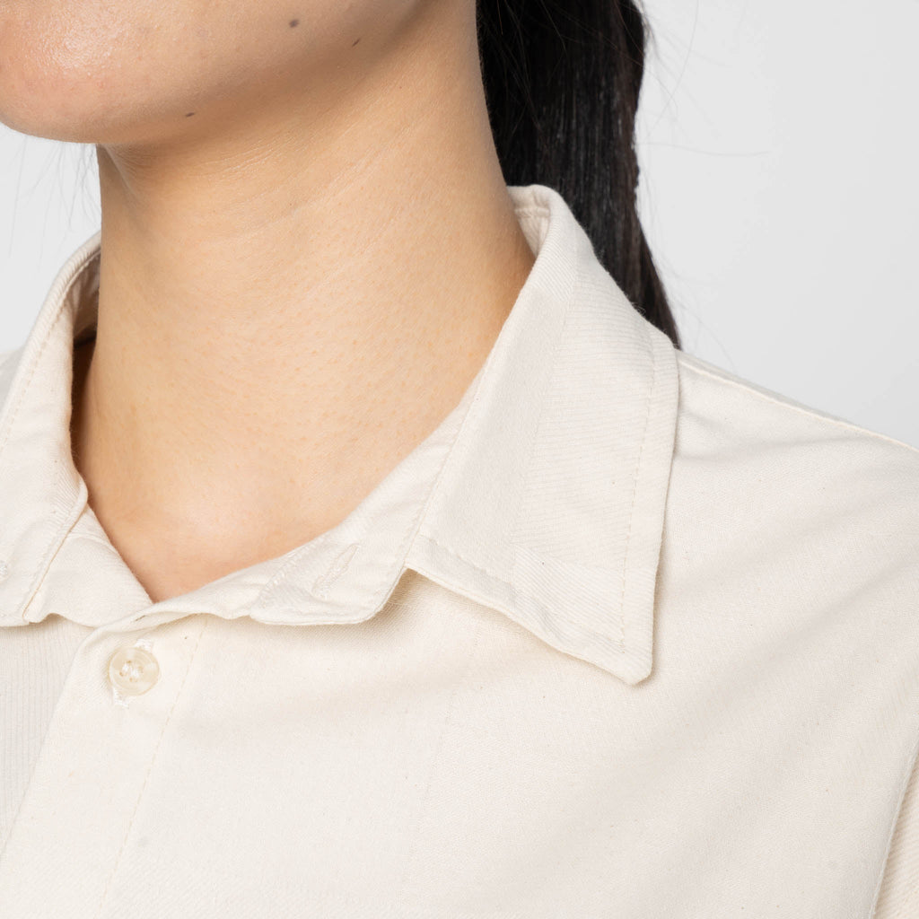 Princeton Shirt - Jacquard Denim - Ecru by Naked & Famous Denim