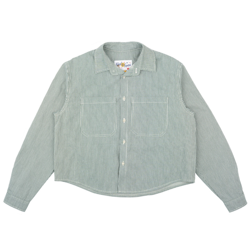 Princeton Shirt - Organic Hickory - Green by Naked & Famous Denim