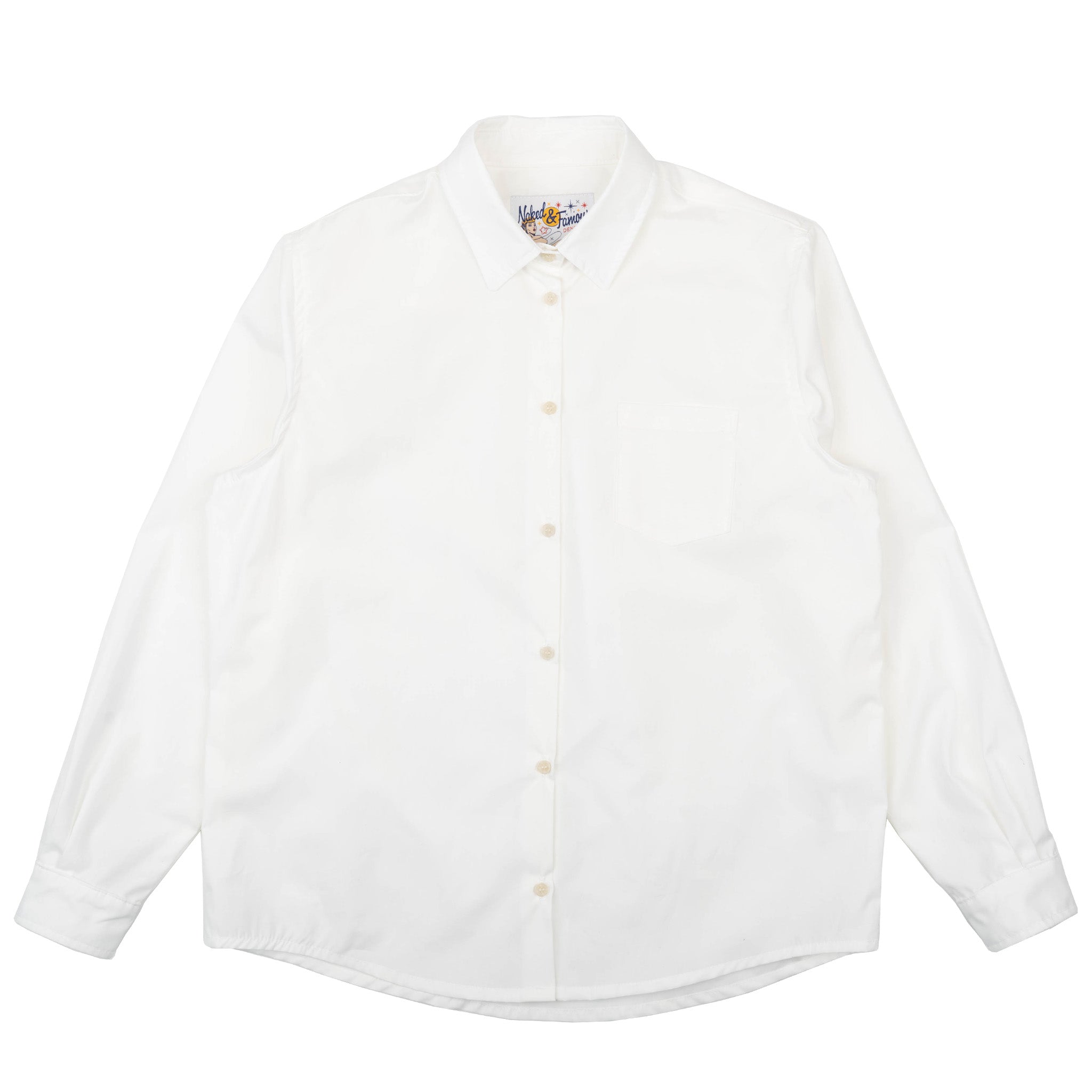 Judy Shirt - Pima Pique - White by Naked & Famous Denim
