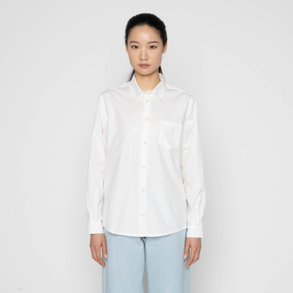 Judy Shirt - Pima Pique - White by Naked & Famous Denim