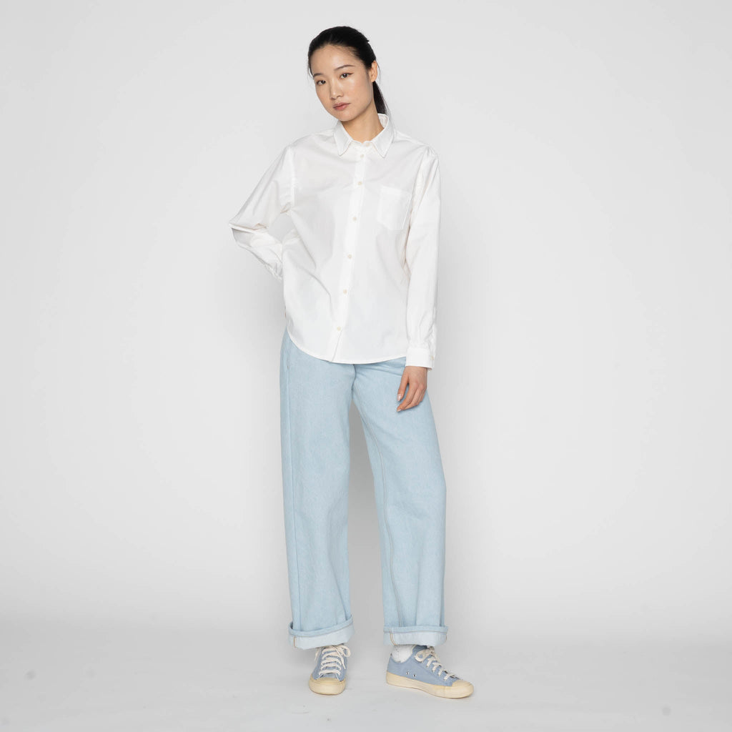 Judy Shirt - Pima Pique - White by Naked & Famous Denim