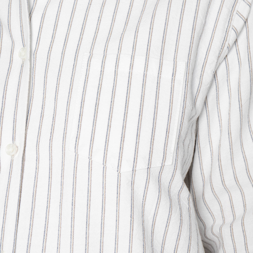 Judy Shirt - Cotton Yarn Dyed Oxford - Stripe - White
